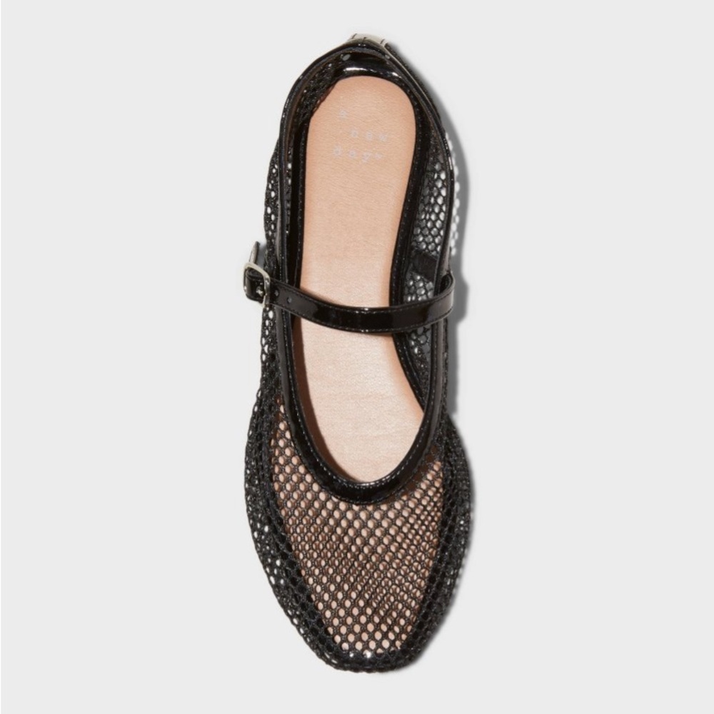 Issa Mesh Mary Jane Ballet Flats with Memory Foam Insole - A New Day™ Jet
Black - Picture 2 of 5